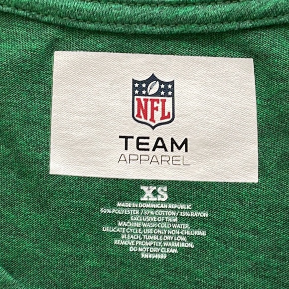 NY Jets NFL Vintage Graphic Apparel Oversized 3/4 Sleeve Distressed T- XS - Picture 5 of 7